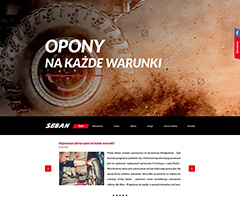 Seban - serwis opon - projekt: górna część strony